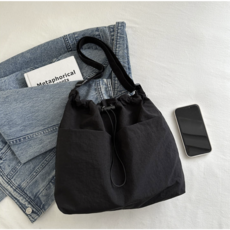 마망앤비 심플 복조리 캔버스백 여성 데일리 숄더백