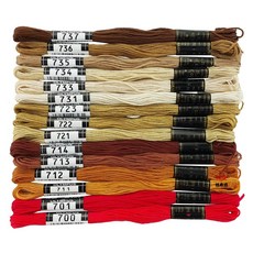 Olympus 奧林巴斯刺繡線 十字繡線 俄羅斯刺繡線 棕色咖啡色系 701-796, 1個, 741