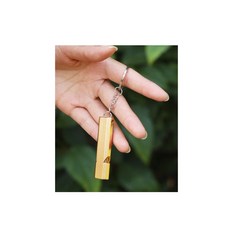 모조리마트 가벼운 사각 호루라기 키링 비상용 키홀더 비상용키링, 실버