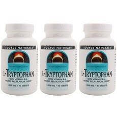 SOURCE NATURALS L-色胺酸&維他命B6錠 1000mg, 90顆, 3罐