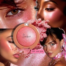 구운 브론즈 치크 글리터 펄 블러셔 물광 파우더 하이라이터 광대 베이크드 펄블러셔, 2# cool pink, 단품, 1개