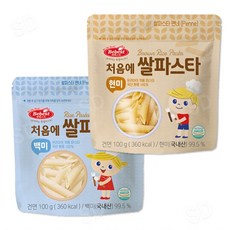 베베스트 처음에 쌀파스타 2종, 백미+현미, 1개, 100g