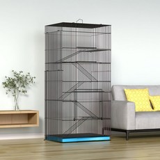 多層松鼠籠子 魔王金花雪地龍貓特大標籠 蜜袋鼬豚鼠金絲熊籠 寵物籠, 1個, 新品大門加密六層單籠