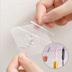 투명 무타공 걸이 180도 회전 스테인레스 후크 수납, 상세페이지 참조, 1개