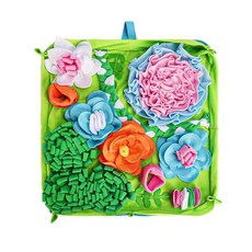 Qxsnuvvlg 강아지용 스너플 매트 느린 먹이 게임 인터랙티브 퍼즐 개 사료 자연스러운 찾기 기술 장려 강아지 매트 59.9 x 59.9cm19.7 19.7인치 쉬운 세, Qxsnuvvlg 강아지용 스너플 매트, 느린 먹이 게, 1