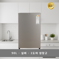 LG전자 미니 90L 1도어 냉장고 방문설치, 실버, B103S14