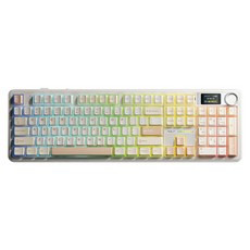 【狼蛛 AULA】F108pro 機械式鍵盤 黑+灰+黄/淺藍+白+黑紫/ 淺黃+白+深咖 收割者草莓薄荷, 草莓薄荷軸, 製造商軸