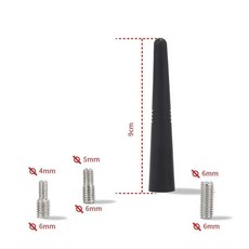 컴팩트한 블랙 차량용 안테나 라디오에 적합 나사로 고정하는 차량 지붕 장착형, 기본