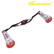 씨호크 초경량 베이트릴 더블핸들 시마노 다이와 호환 아크릴 핸들, 1개, S-A2 블랙레드