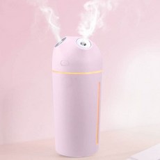 휴대용가습기 usb 충전 듀얼 미니 가습기 대용량 무드등 저소음 더블분무 물샘방지 79000EA 1EA, 미니가습기, 핑크