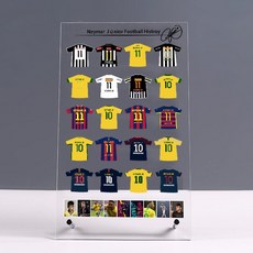 축구 스타 저지는 메시와 호날두 네이 마르 데스크탑 장식 컬렉션 인물 팬 주변 선물, 아크릴 16x27 (Nemar) 저지 모델, 1개