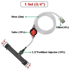 관개 벤투리 비료 정원 스레드 물 1 3/4 1/2 도구 인치 1.5 키트 농업 튜브 믹서 인젝터, B