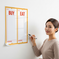 스틱온 특허 받은 붙이는 화이트보드 3초 탈부착 메모시트, 화이트
