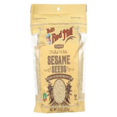 밥스 레드 밀 흰색 껍질 벗긴 참깨 재밀봉 스탠드업 백 283그램 밥스 레드 밀 흰색 껍질 벗긴 참깨 재밀봉 스탠드업 백 283그램, 10 Ounce (Pack of 1), Sesame Seeds, 1개, 283g
