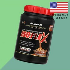 올맥스 아이소플렉스 분리 유청 단백 웨이 아이솔레이트 프로틴 카라멜 마끼아또 2파운드 907g ISOFLEX Pure Whey Protein Isolate Caramel Mac, 1