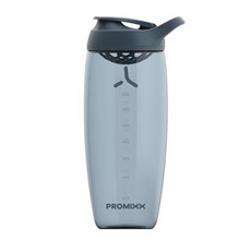 Promixx Pursuit 단백질 쉐이커 병 (946.4ml(32온스) - 무소음 볼 없는 믹서 누출 방지 뚜껑 BPA/BPS 및 프탈레이트 프리 ECOZEN 쉐이크 운, 946.4ml(32온스), 미드나잇 블루