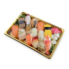 올플러스 초밥용기 9호 금색 뚜껑포함, 1박스, 100세트