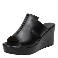 통굽슬리퍼 여성 키높이 힐 웨지 가보시 발편한 뮬 샌들