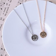 심플 스마일 써지컬 체인 목걸이 / 데일리주얼리 캐주얼목걸이 귀여운목걸이