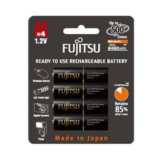 후지쯔 HR-3UTHCEX(4B) 충전 배터리 2550mAh AA 1셋트 (4알), 1세트