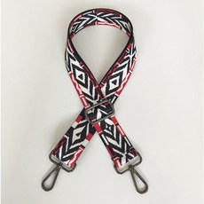 【mamabao】包包背帶 可調節長短 民族風帆布肩背帶 側背帶 斜背帶 替換背帶 相機背帶, 1個, 彩虹+槍鉤