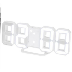 3D 전자시계 키밍 탁상용 탁상시계 엔틱 스탠드 led 무소음 59000EA 1EA, 화이트