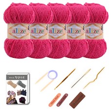 엘리제 마마니트 소프티 베이비 실 5p DIY 세트, 1세트, 798 핫핑크