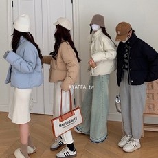 輕量保暖韓國小個子短版麵包衣外套-輕量羽絨棉外套 鋪棉保暖厚外套 羽絨外套 防潑水外套 無帽外套 加厚外套 短版外套