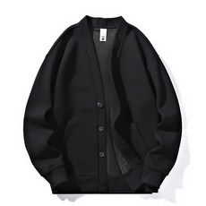 2024春秋季男裝短款針織開衫 - 韓系潮流修身休閒毛衣外套