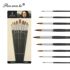 메이크마인 미술 수채화 그림 나일론 일반 붓 9종 세트, 0호, 2호, 4호, 6호, 8호, 10호, 12호, 14호, 16호, 1세트