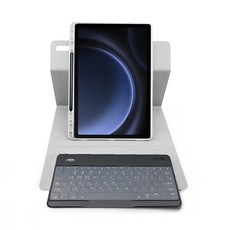 갤럭시탭 S10 FE 플러스 13.1 호환 콤비 회전 블루투스 키보드 S펜수납 케이스, 그레이, 1개
