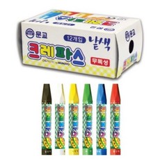 문교 단색크레파스 흰색 12EA, 없음