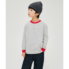 스탠다드 키즈 STANDARD KIDS 헨리 넥 링거 긴소매 티셔츠 [미디엄 그레이] MKFTL3K02-MR 684574