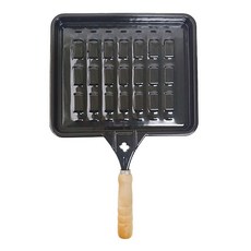 로타리 사각 석쇠 법랑팬 가정용석쇠 초벌 숯불갈비 생선구이 캠핑 그릴, 01 신형 법랑판(석쇠 미포함), 1개