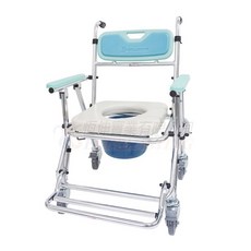 【海夫健康生活館】恆伸 便利座 鋁製有輪 收合便椅 四合一款(ER4548), 1個