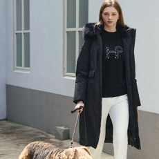 힐크릭 여성골프웨어 패딩점퍼 구스다운 롱다운 점퍼 1HCPAWU902BLK