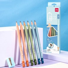 得力 彩色特粗三角鉛筆 HC140 HB鉛筆 加粗筆芯, 得力加粗三角鉛筆-2B (1支) 顏色隨機