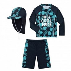 키즈 래쉬가드 썬캡 세트, 1개, 100g