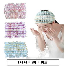 [마켓피아] 사우나모자 두건 샤워캡 헤어터번 세면밴드, 핑크/자주/그린, 1개