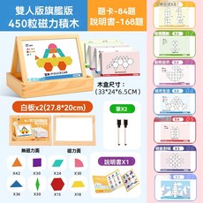 雙人對戰益智磁吸七巧板 台灣獨家 隔日達 磁吸七巧板 益智教具 智力玩具 益智早教教具 木製拼圖, 1個, 新款雙人對戰七巧板【安全材質+強磁設計】