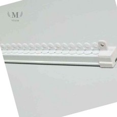 엠비아6 커튼레일 2단 백색 거실커텐레일, 3000mm