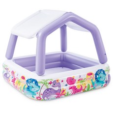 充氣遊泳池 兒童戲水池 遮陽家用寶寶海洋球池, 1個, 遮陽水池 157*122CM