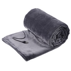 USB電熱毯披肩毯 USB電熱毯 電熱毯 多功能保暖毯 5V家用電暖毯 法蘭絨電毯 電毯 毯子, 灰色