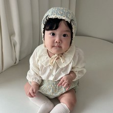 빠빠KC 알럽레이스보넷(베베)모델컷<br><소라/크림><br>*FREE*