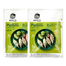 고기없는 비건 채식 만두 비비고 플랜테이블 왕교자 1.05kg x 2개