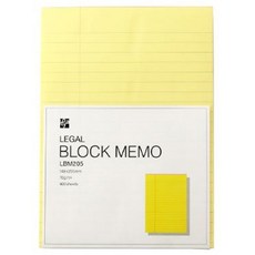 伊都亞 Time Value Legal 方塊便條紙 A5尺寸 148 x 205mm LBM205, 1個, 400張, 黃色