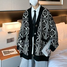 투니스 남성 빈티지 유니크 니트 가디건
