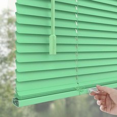 늘다온 무타공 블라인드 알루미늄 손잡이로 내리는 조절 당김 막대 스틱 커튼