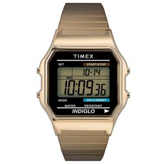 타이맥스 타이멕스 Timex 남성용 골드 클래식 디지털 크로노그래프 시계 5499 신품 박스 포장 631856