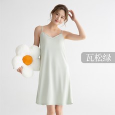 睡衣女款夏季帶胸墊高級感家居服女士短袖睡衣裙吊帶莫代爾睡裙女